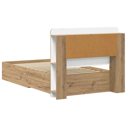 Telaio del letto con storage Rovere Artigianale 100 x 200 cm | homemem39