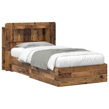 Telaio del letto con storage Legno antico 100 x 200 cm | homemem39