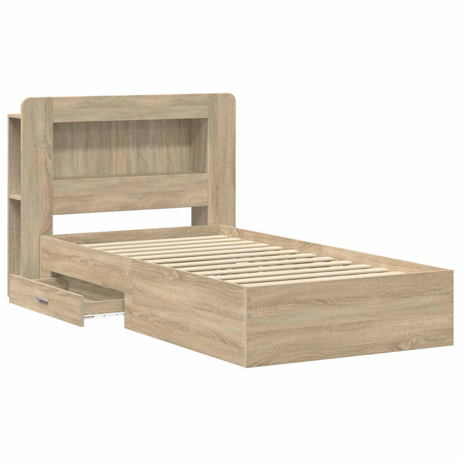 Telaio del letto con storage Rovere Sonoma 100 x 200 cm | homemem39