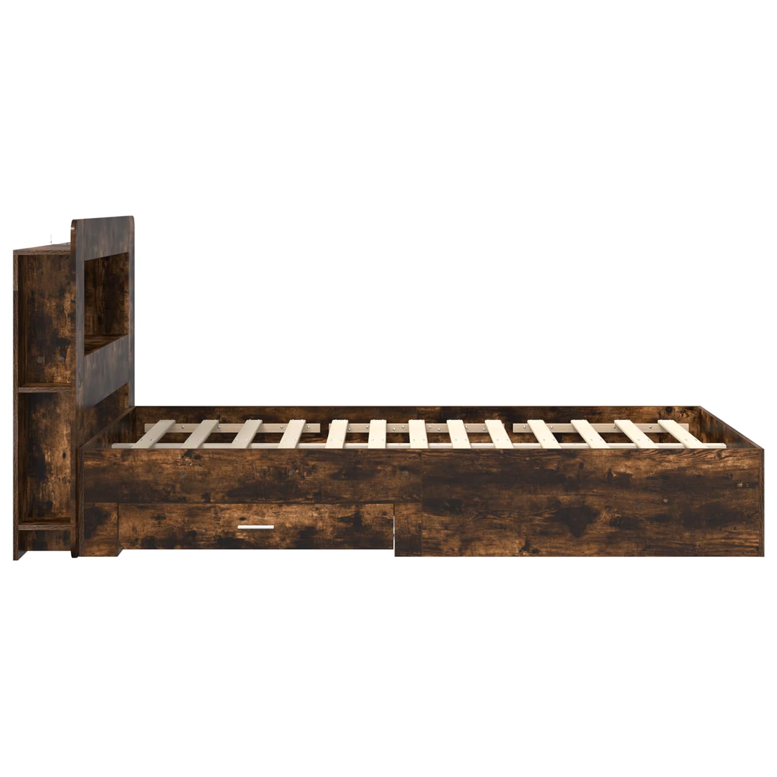 Telaio del letto con storage Rovere Fumo 120 x 190 cm | homemem39