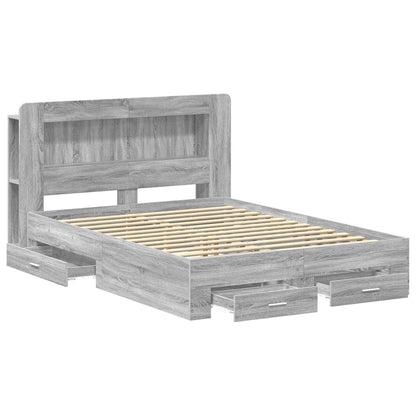 Telaio del letto con storage Sonoma grigio 140 x 200 cm | homemem39