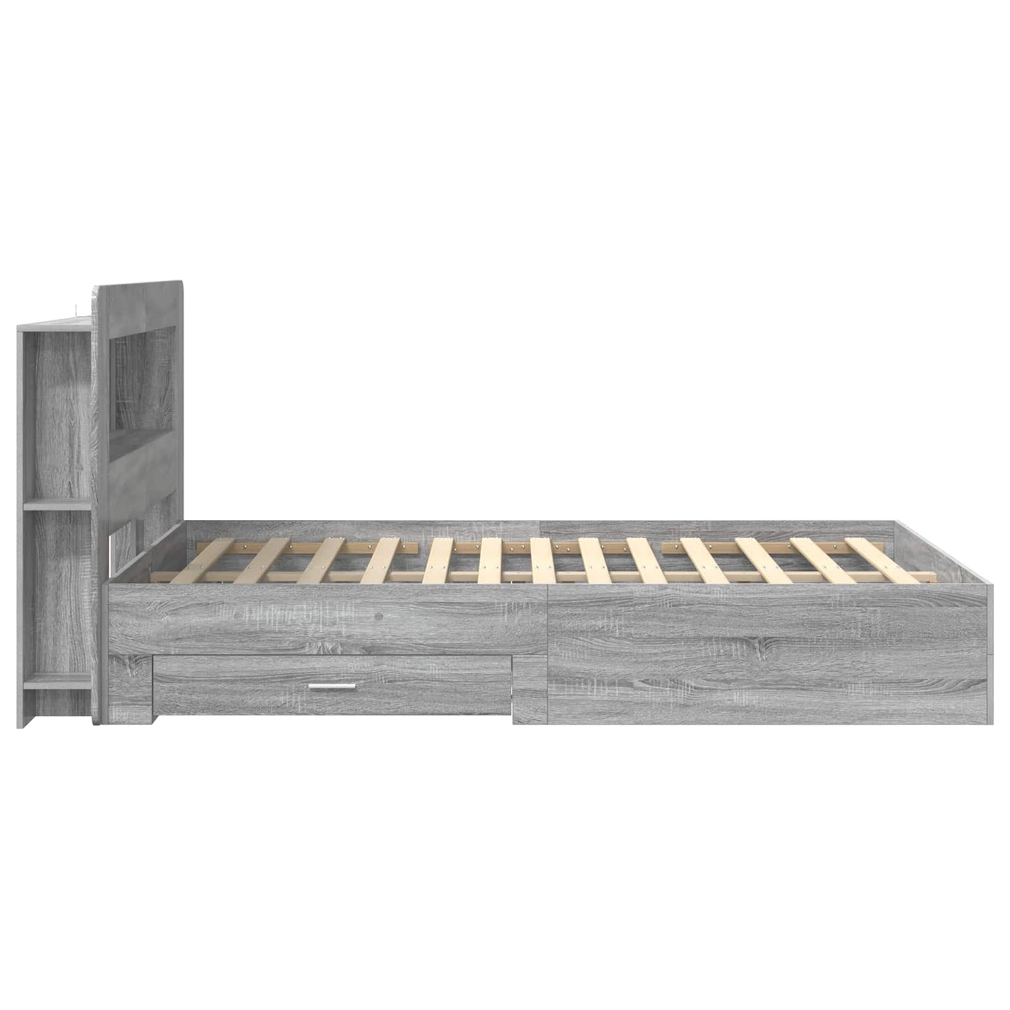 Telaio del letto con storage Sonoma grigio 140 x 200 cm | homemem39