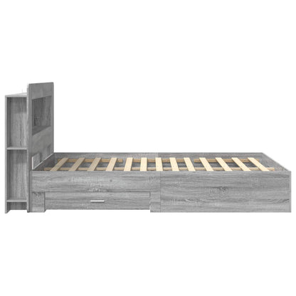 Telaio del letto con storage Sonoma grigio 140 x 200 cm | homemem39