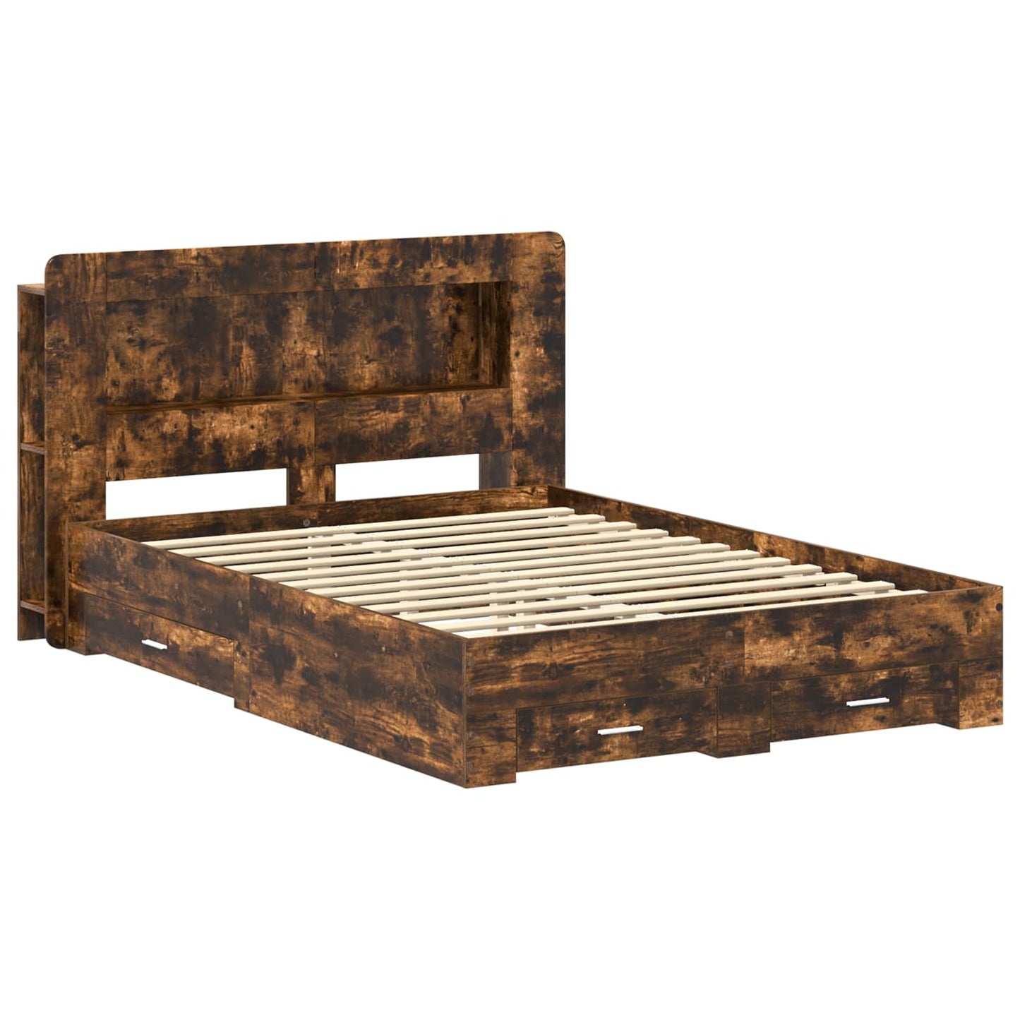 Telaio del letto con storage Rovere Fumo 150 x 200 cm | homemem39
