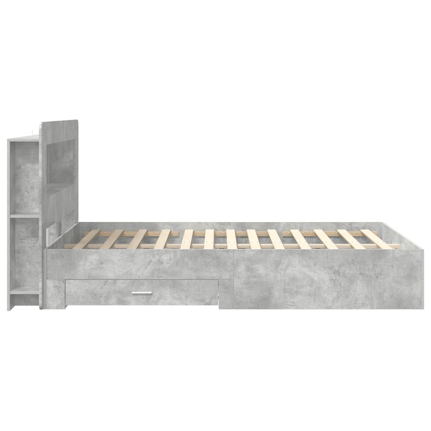 Telaio del letto con storage Grigio Cemento 160 x 200 cm | homemem39