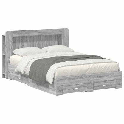 Telaio del letto con storage Sonoma grigio 160 x 200 cm | homemem39