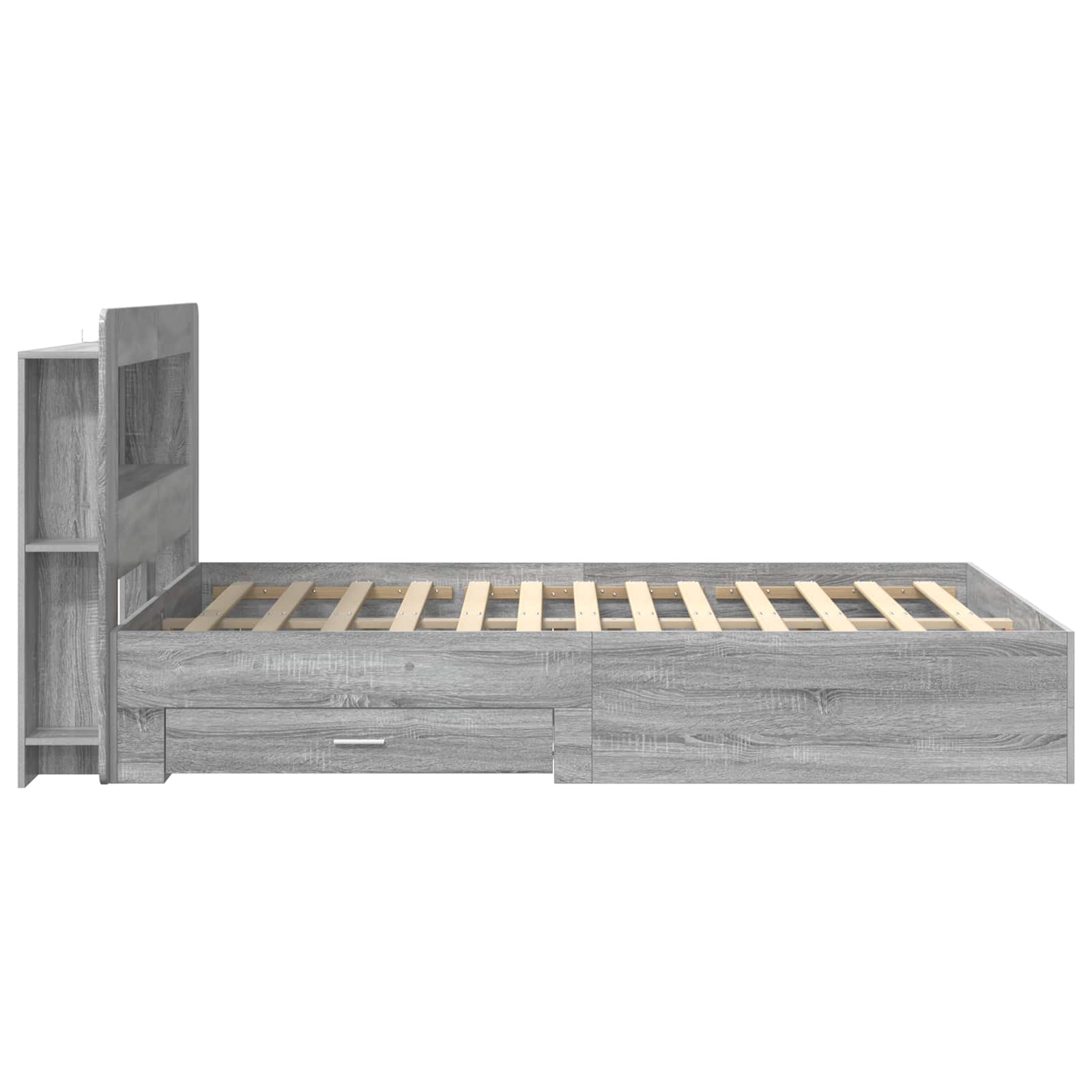Telaio del letto con storage Sonoma grigio 160 x 200 cm | homemem39