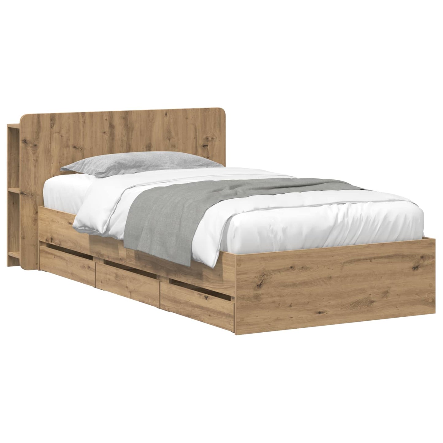 Telaio del letto con storage Rovere Artigianale 80 x 200 cm | homemem39