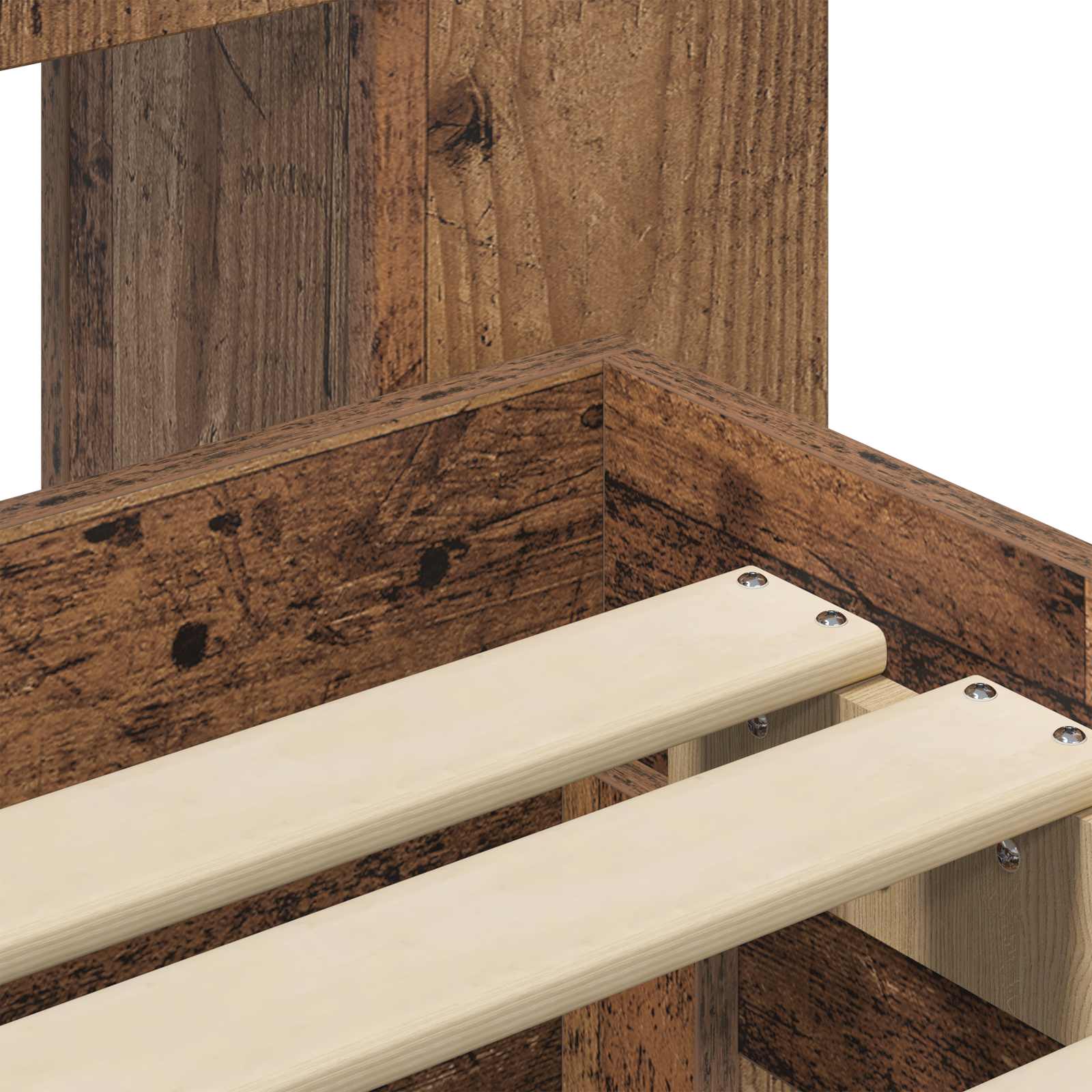 Telaio del letto con storage Legno antico 80 x 200 cm | homemem39