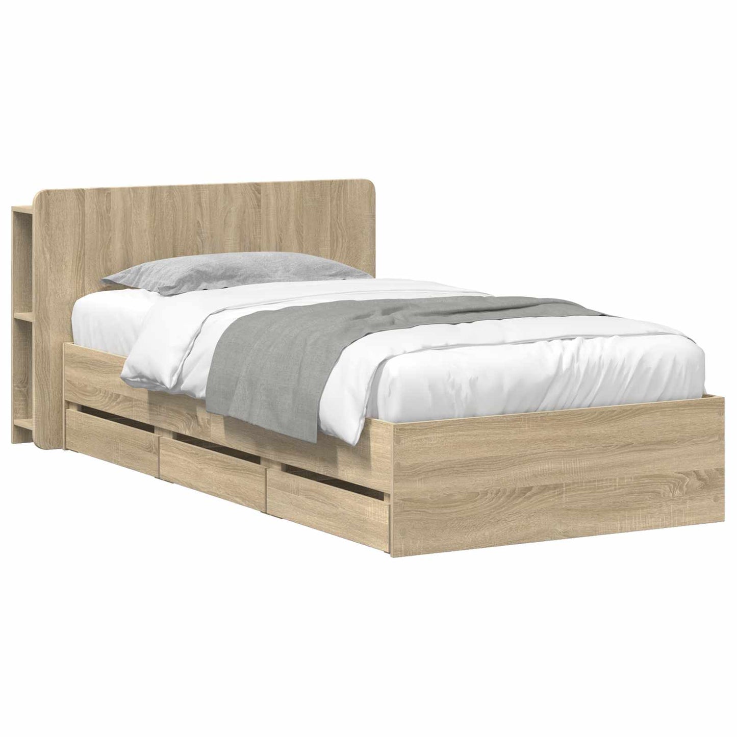 Telaio del letto con storage Rovere Sonoma 80 x 200 cm | homemem39