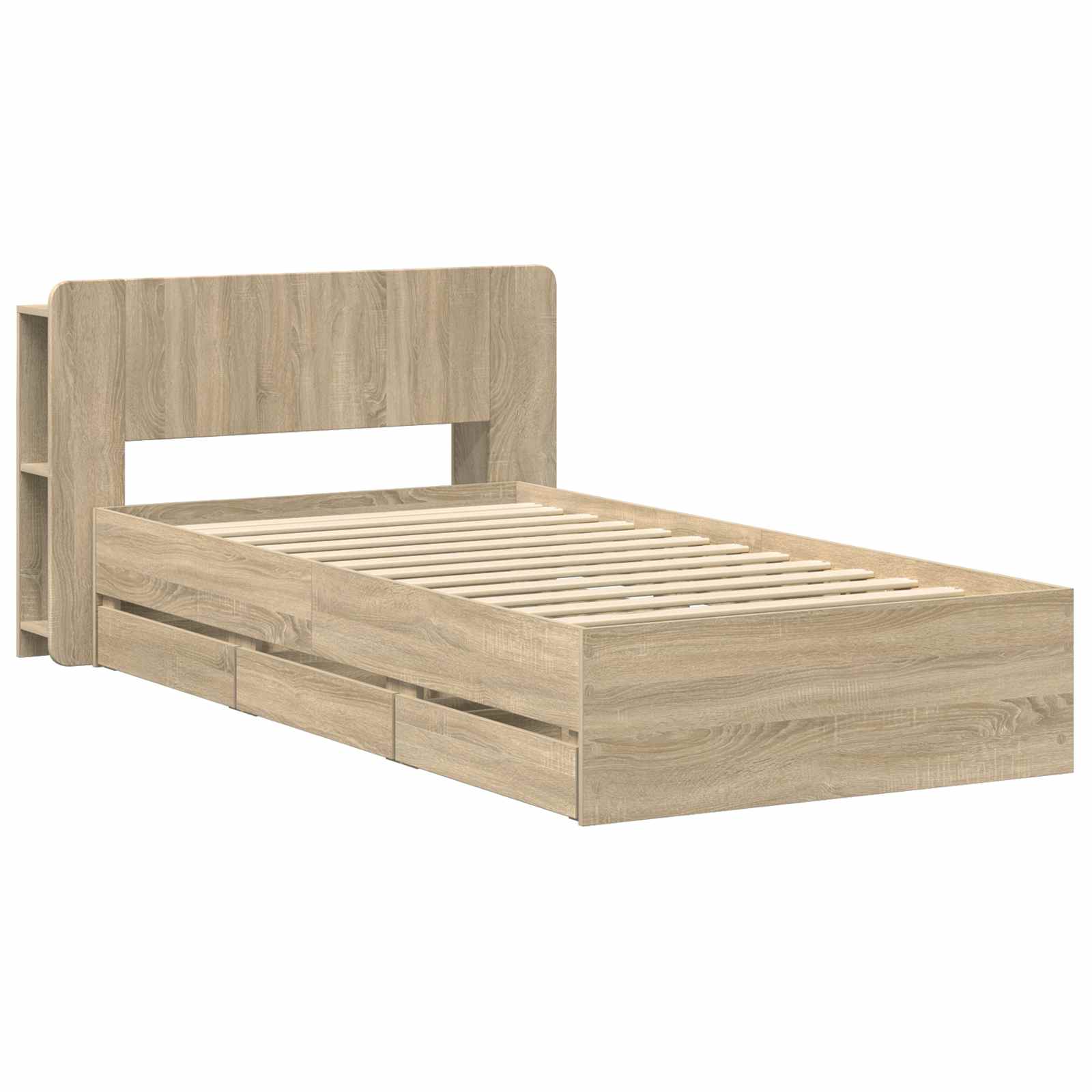 Telaio del letto con storage Rovere Sonoma 80 x 200 cm | homemem39