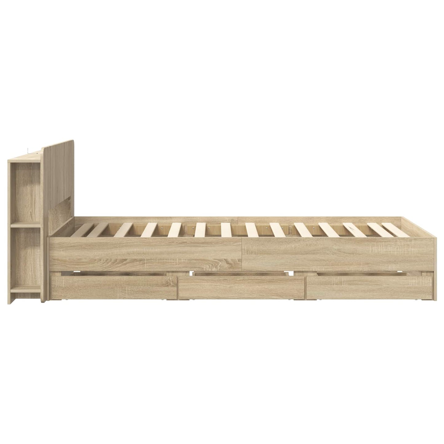 Telaio del letto con storage Rovere Sonoma 80 x 200 cm | homemem39