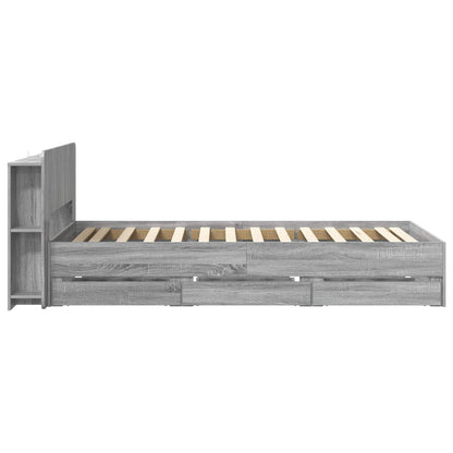 Telaio del letto con storage Sonoma grigio 90 x 190 cm | homemem39
