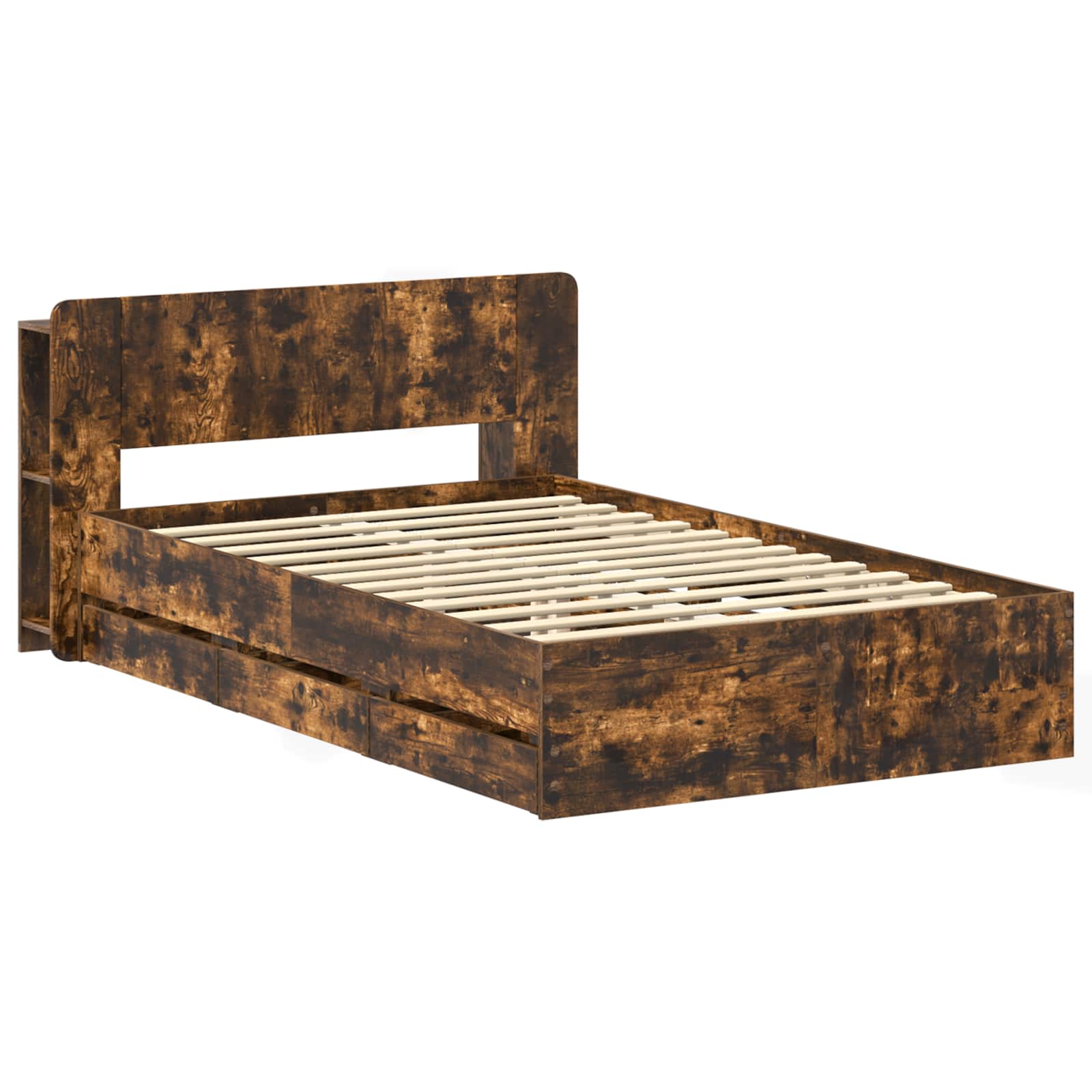 Telaio del letto con storage Rovere Fumo 120 x 190 cm | homemem39