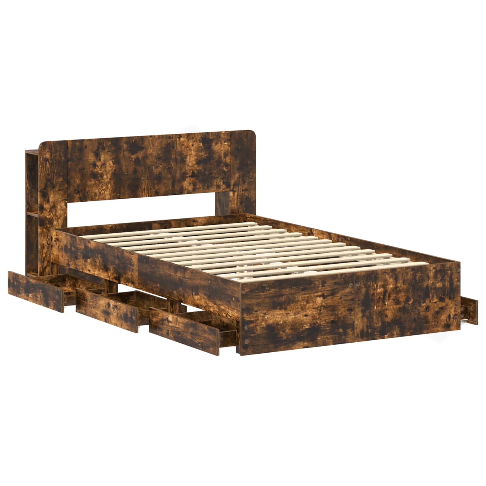 Telaio del letto con storage Rovere Fumo 120 x 190 cm | homemem39