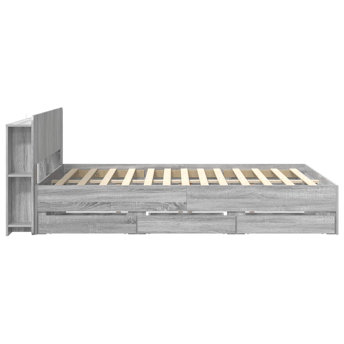 Telaio del letto con storage Sonoma grigio 140 x 200 cm | homemem39