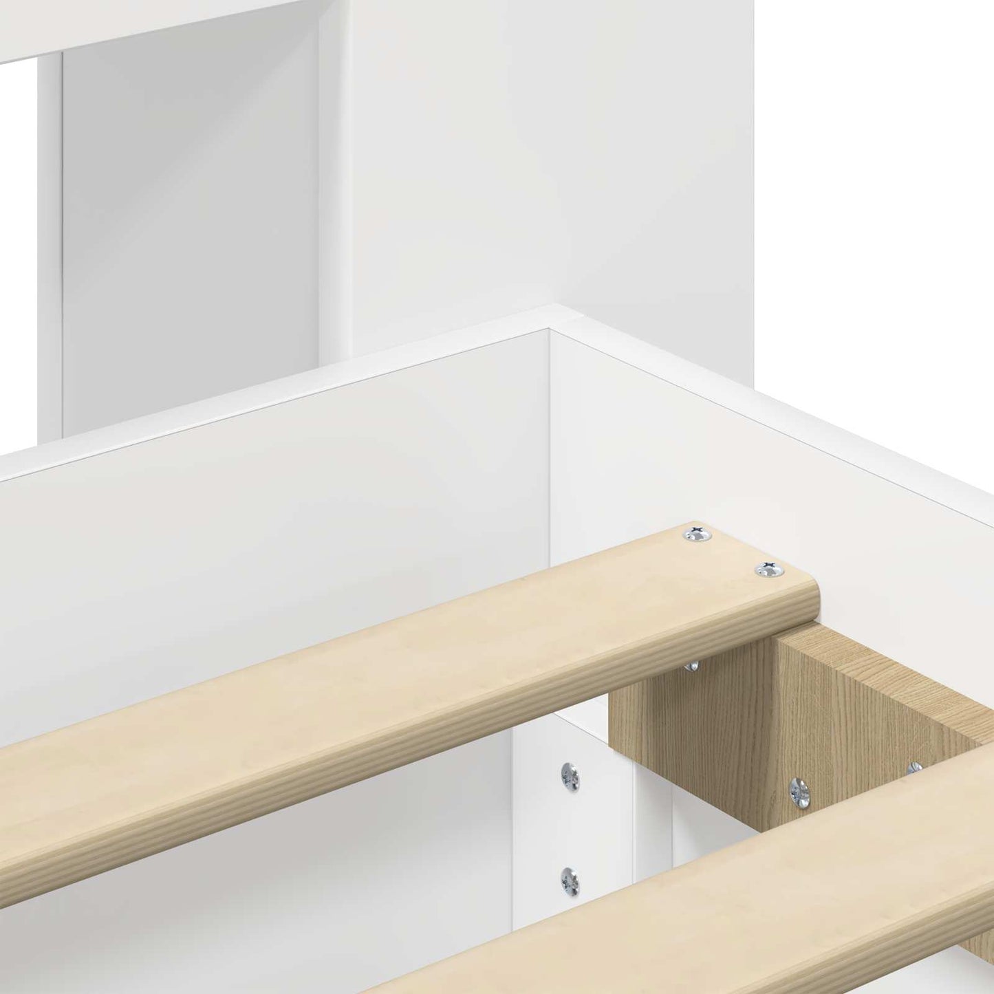 Telaio del letto con storage con testiera Bianco 150 x 200 cm | homemem39