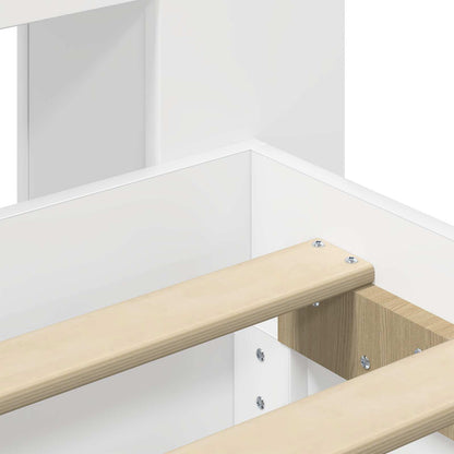 Telaio del letto con storage con testiera Bianco 150 x 200 cm | homemem39