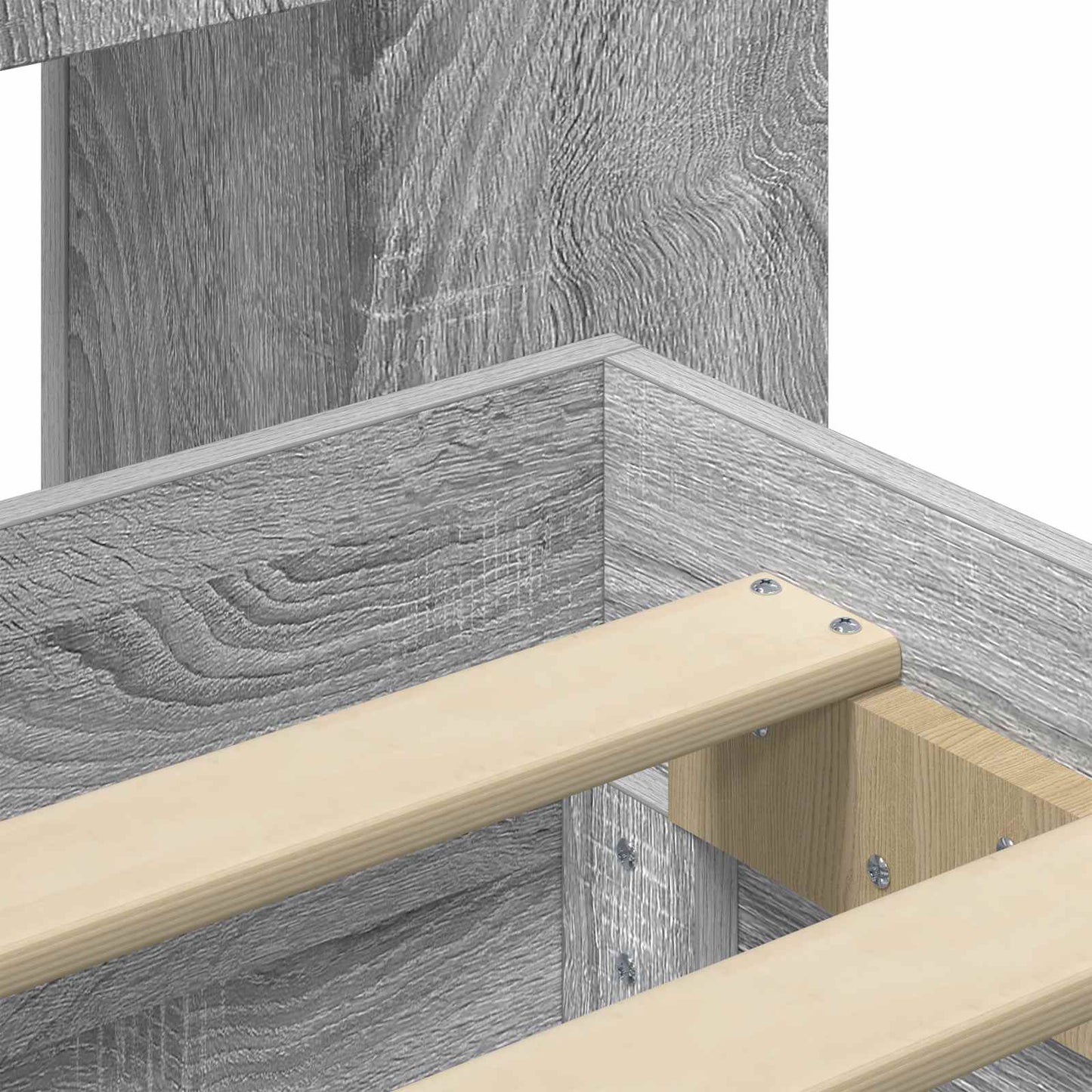 Telaio del letto con storage Sonoma grigio 200 x 200 cm | homemem39