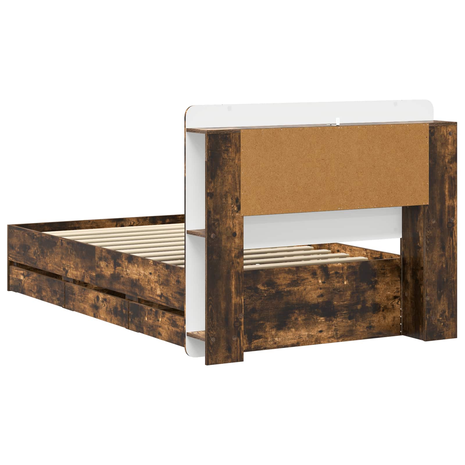 Telaio del letto con storage Rovere Fumo 75 x 190 cm | homemem39