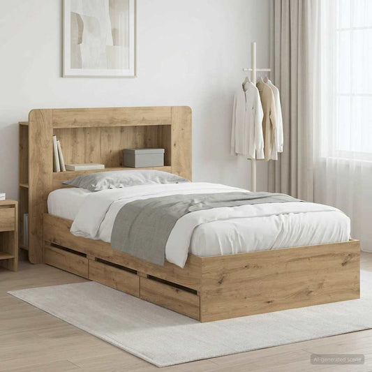 Telaio del letto con storage Rovere Artigianale 80 x 200 cm | homemem39