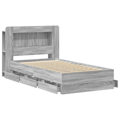 Telaio del letto con storage Sonoma grigio 80 x 200 cm | homemem39