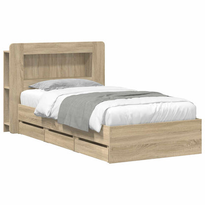 Telaio del letto con storage Rovere Sonoma 80 x 200 cm | homemem39