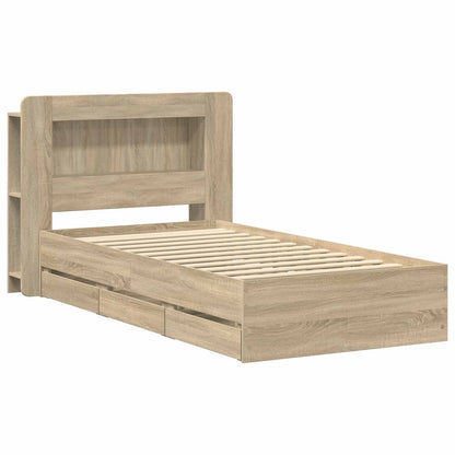 Telaio del letto con storage Rovere Sonoma 80 x 200 cm | homemem39