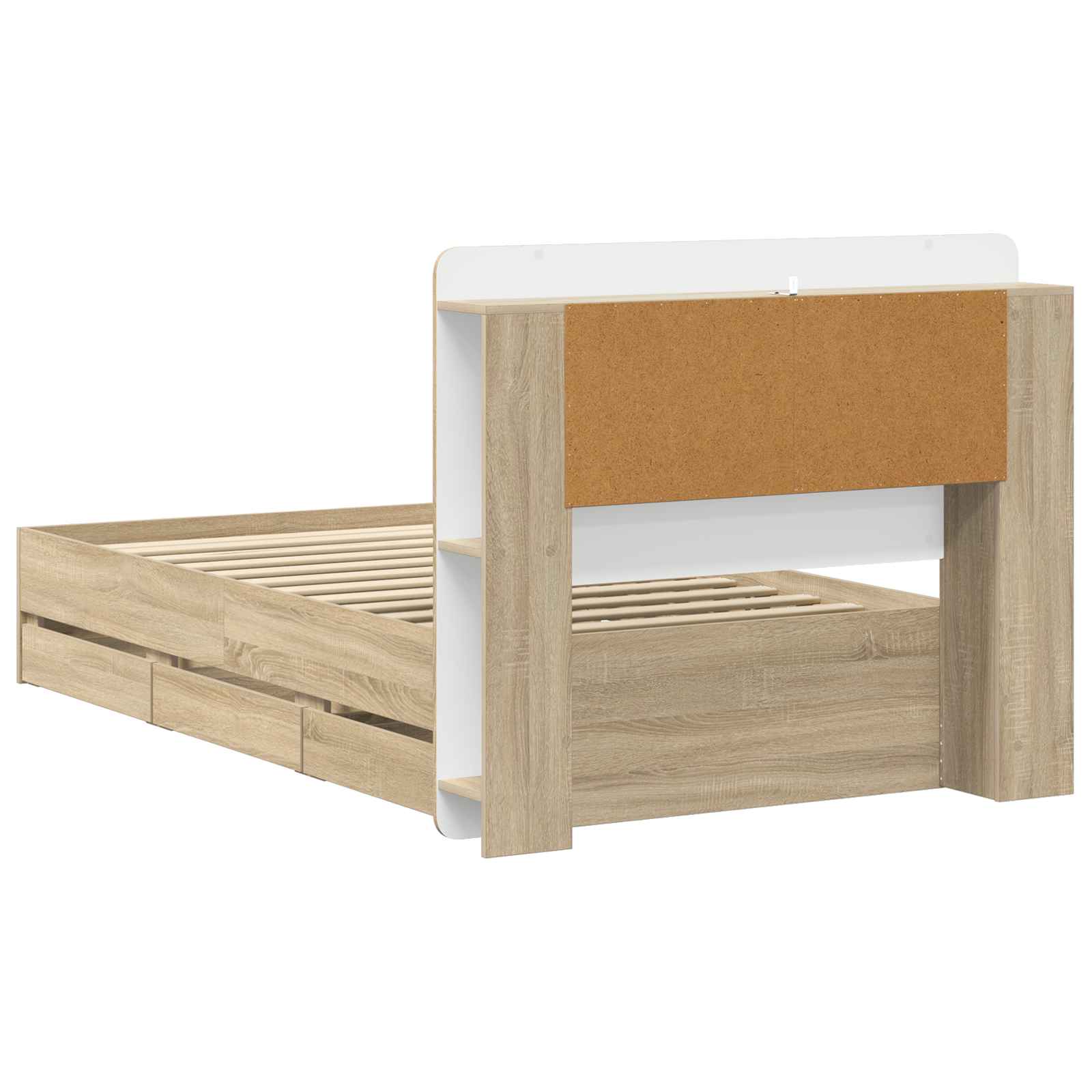 Telaio del letto con storage Rovere Sonoma 80 x 200 cm | homemem39