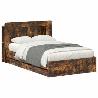 Telaio del letto con storage Rovere Fumo 120 x 190 cm | homemem39