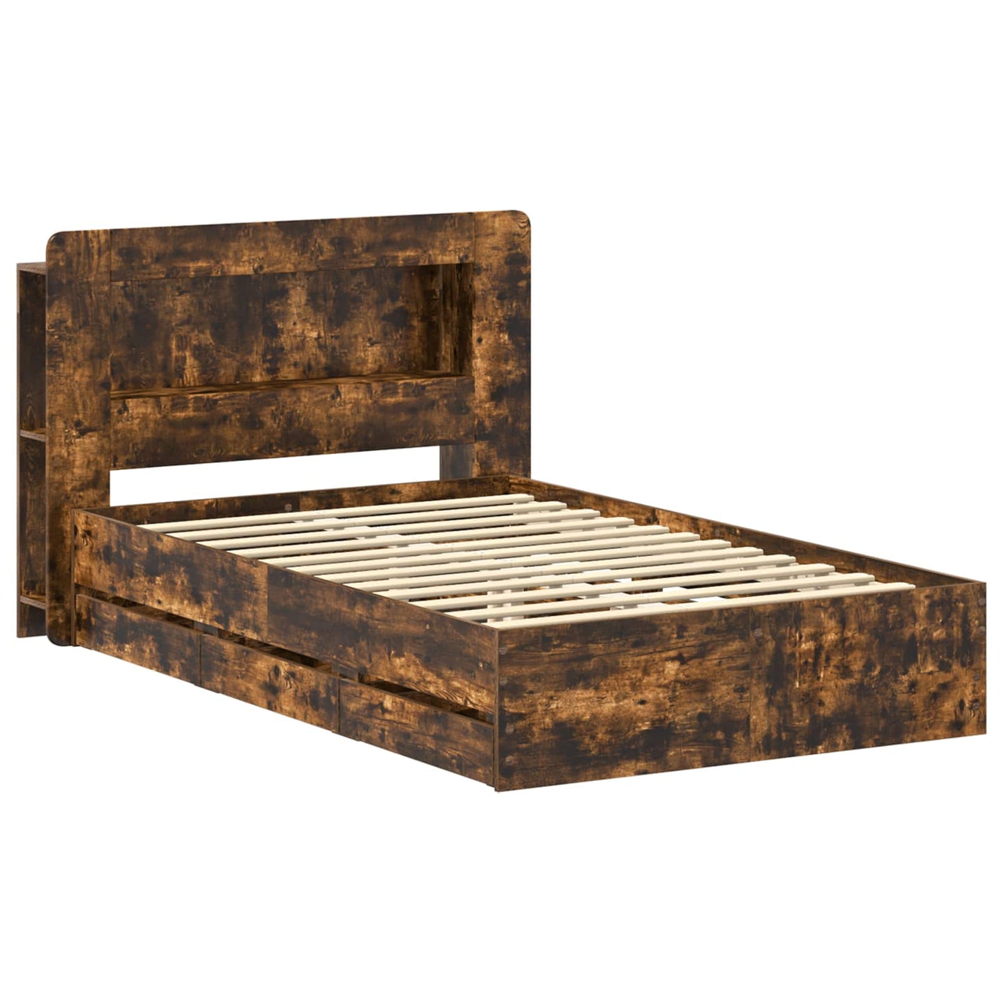 Telaio del letto con storage Rovere Fumo 120 x 190 cm | homemem39