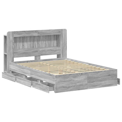 Telaio del letto con storage Sonoma grigio 150 x 200 cm | homemem39