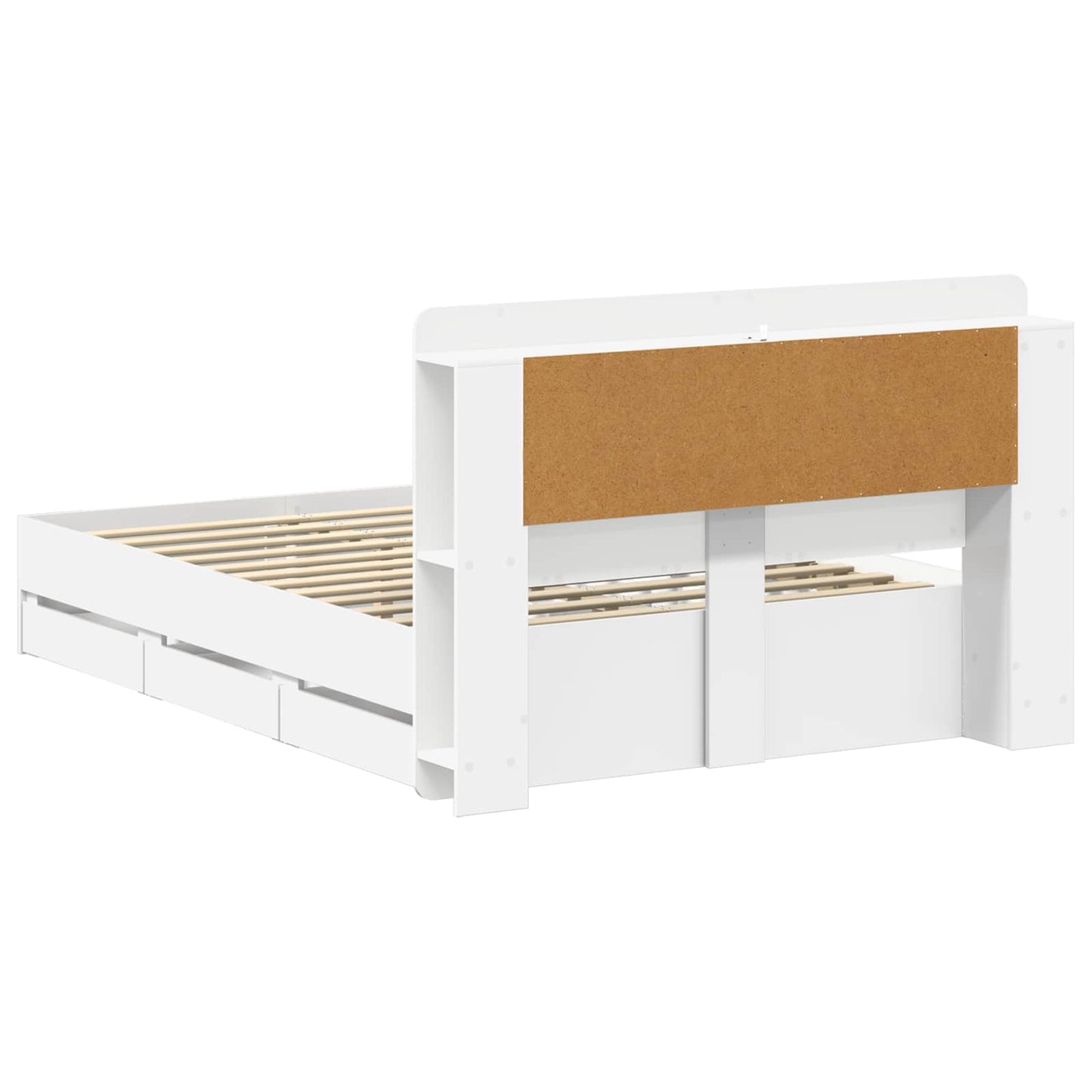 Telaio del letto con storage con testiera Bianco 150 x 200 cm | homemem39