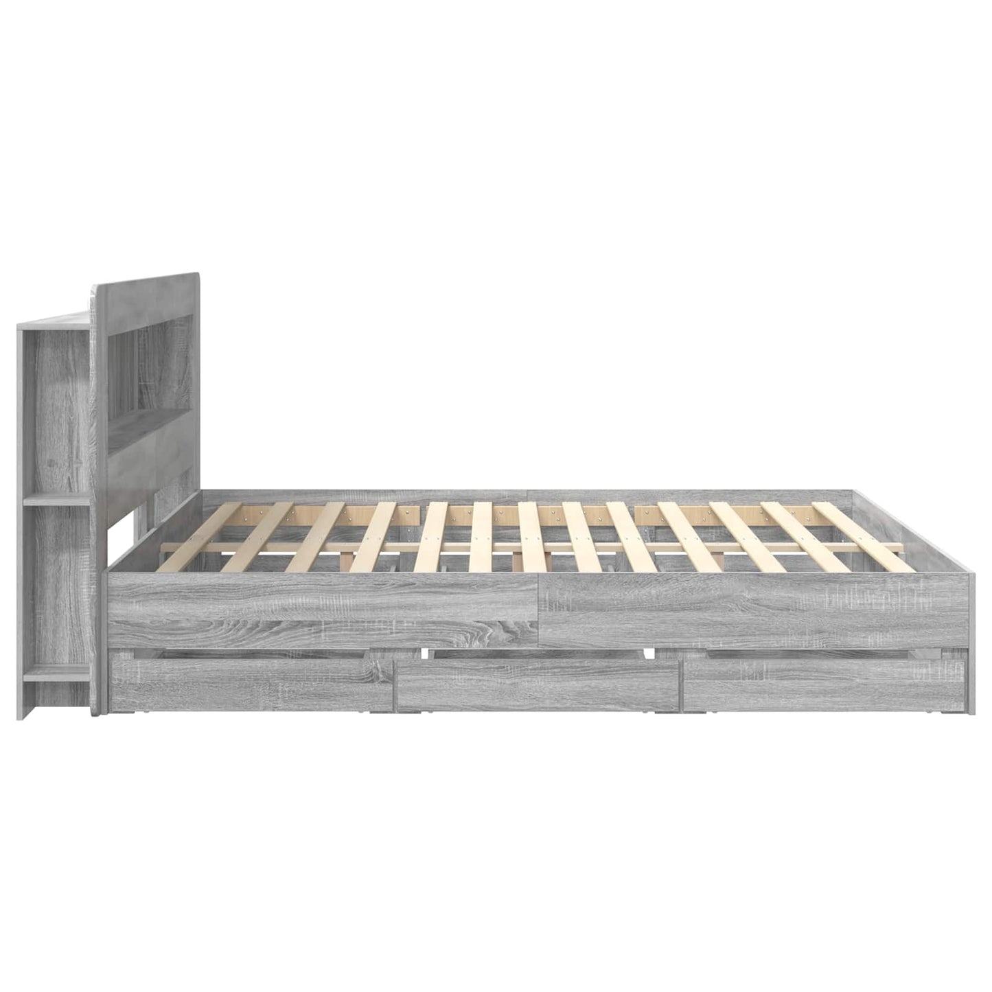 Telaio del letto con storage Sonoma grigio 180 x 200 cm | homemem39