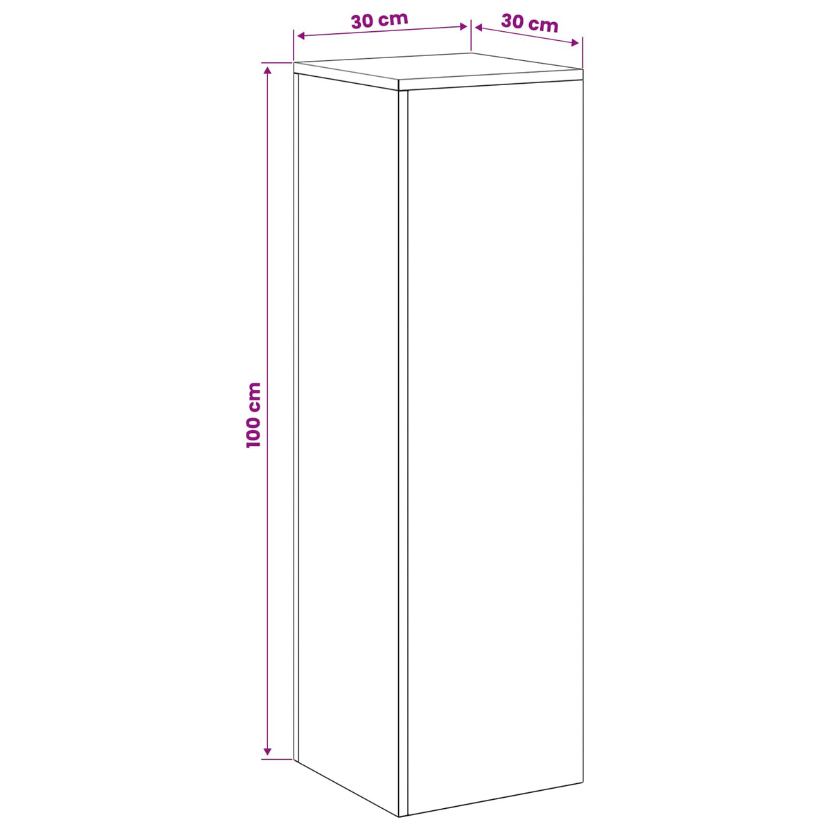 Supporto per piante Ruggine 30 x 30 x 100 cm Acciaio Corten | homemem39
