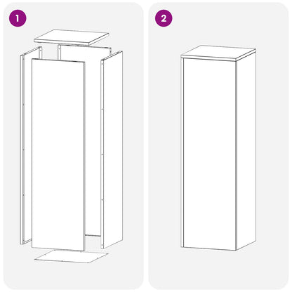 Supporto per piante 2 pcs Ruggine 30 x 30 x 100 cm | homemem39