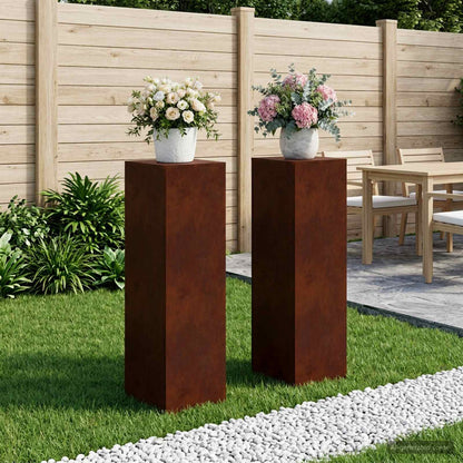 Supporto per piante 2 pcs Ruggine 30 x 30 x 100 cm | homemem39