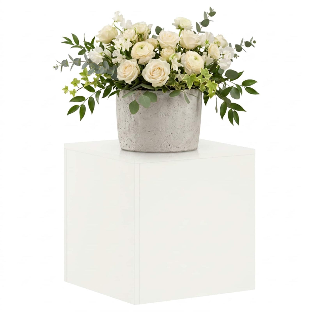 Supporto per piante Bianco 40 x 40 x 40 cm Acciaio | homemem39