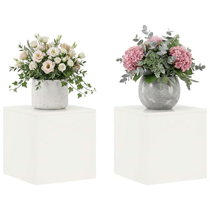 Supporto per piante 2 pcs Bianco 40 x 40 x 40 cm Acciaio | homemem39