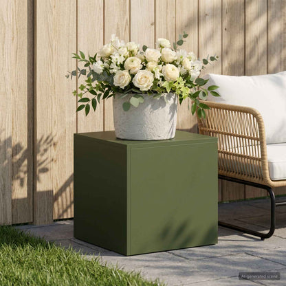 Supporto per piante Verde Oliva 40 x 40 x 40 cm Acciaio Corten | homemem39