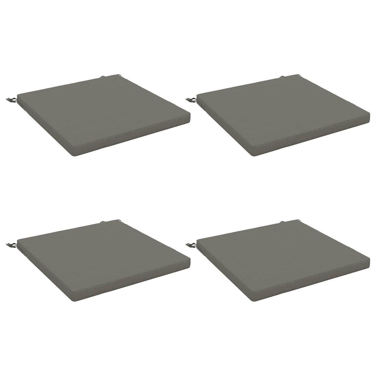 Cuscini per Seduta SOEST 4 pz 100% Poliestere Grigio
