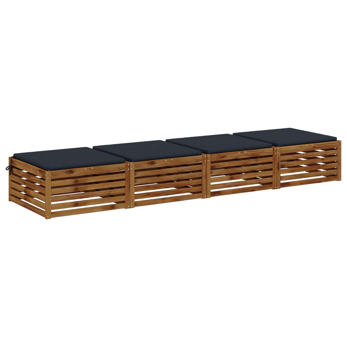 Cuscini per Seduta SOEST 4 pz 100% Poliestere Blu Scuro