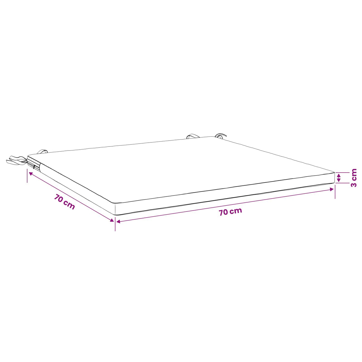 Cuscini per Seduta SOEST 4 pz 100% Poliestere Blu Scuro