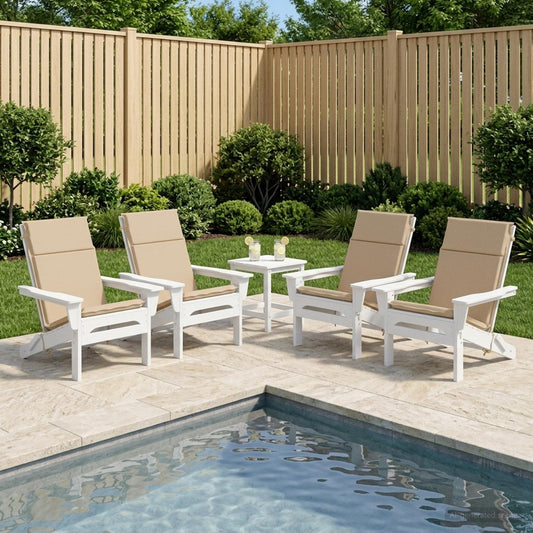Cuscino per sedia a schienale alto GEMERT 4 pz 100% Poliestere