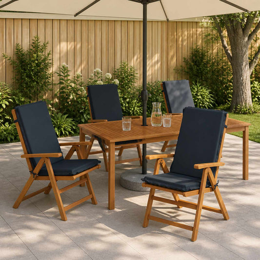 Cuscino per sedia a schienale alto GEMERT 4 pz 100% Poliestere | homemem39