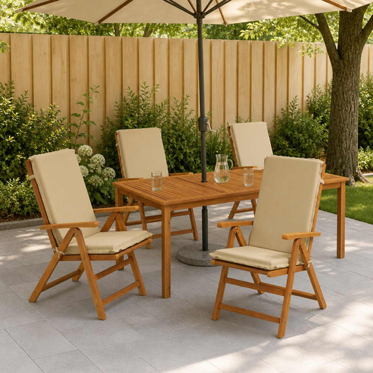 Cuscino per sedia a schienale alto GEMERT 4 pz 100% Poliestere