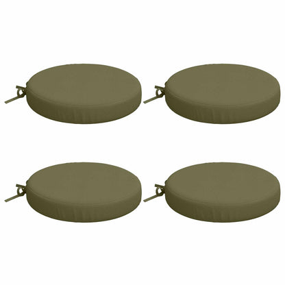Cuscini per Seduta SOEST 4 pz 100% Poliestere Verde Oliva
