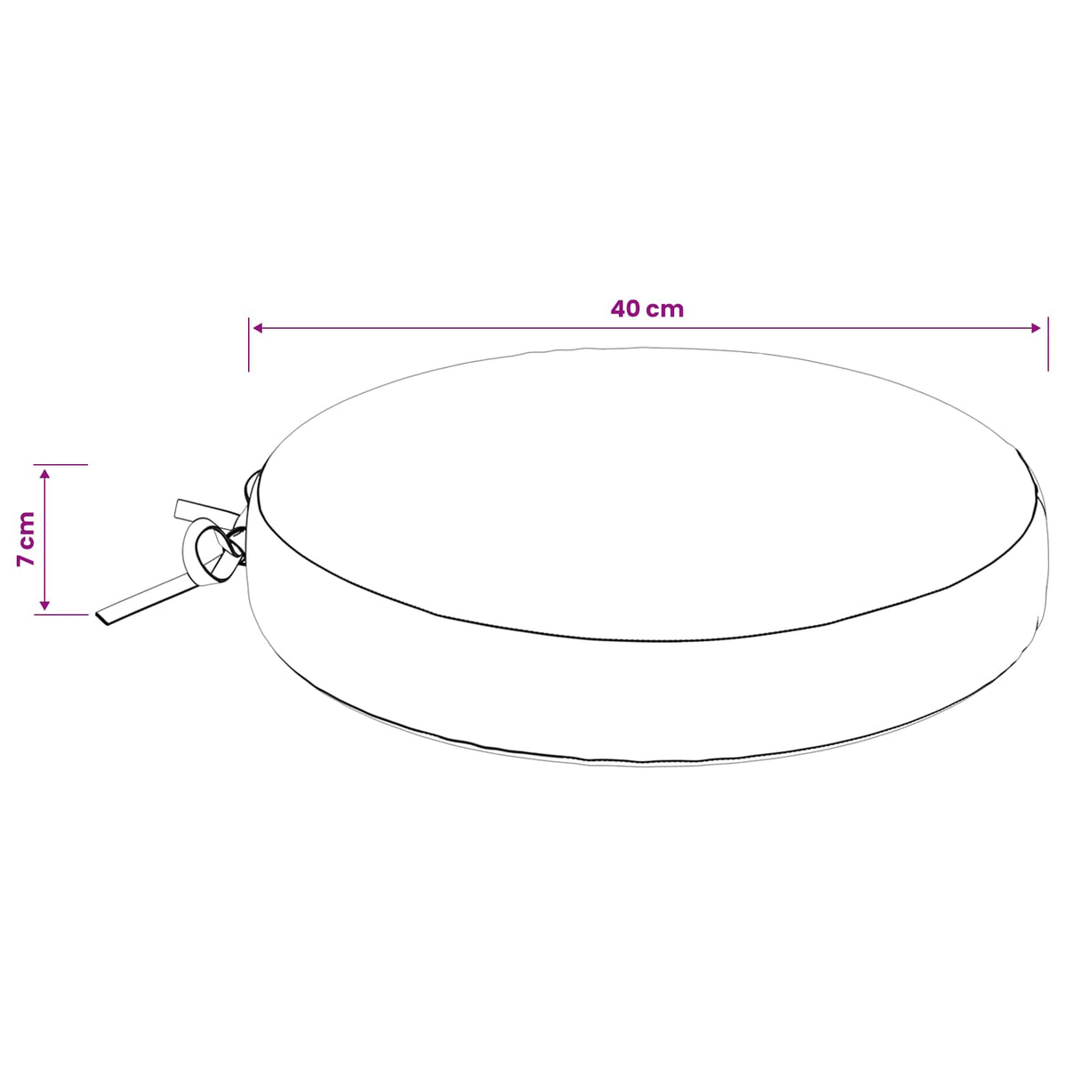Cuscini per Sedia in 4 Pezzi SOEST 4 pz 100% Poliestere Tortora