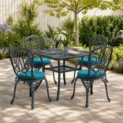 Cuscini per Seduta SOEST 4 pz 100% Poliestere Turchese