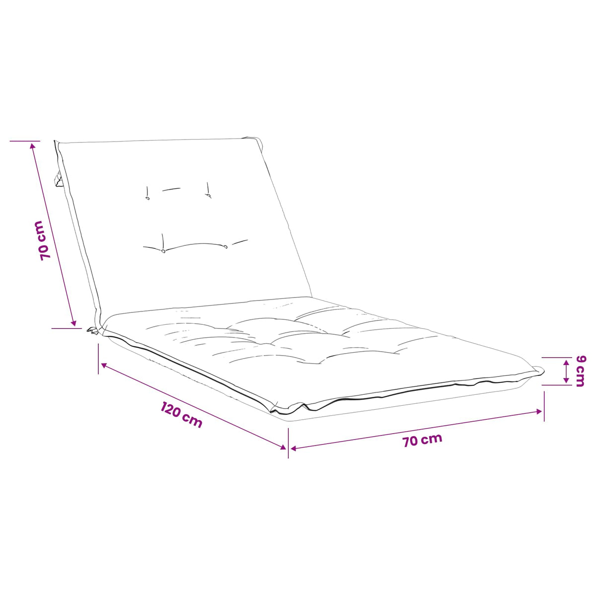 Cuscino per Lettino GEMERT 100% Poliestere Crema